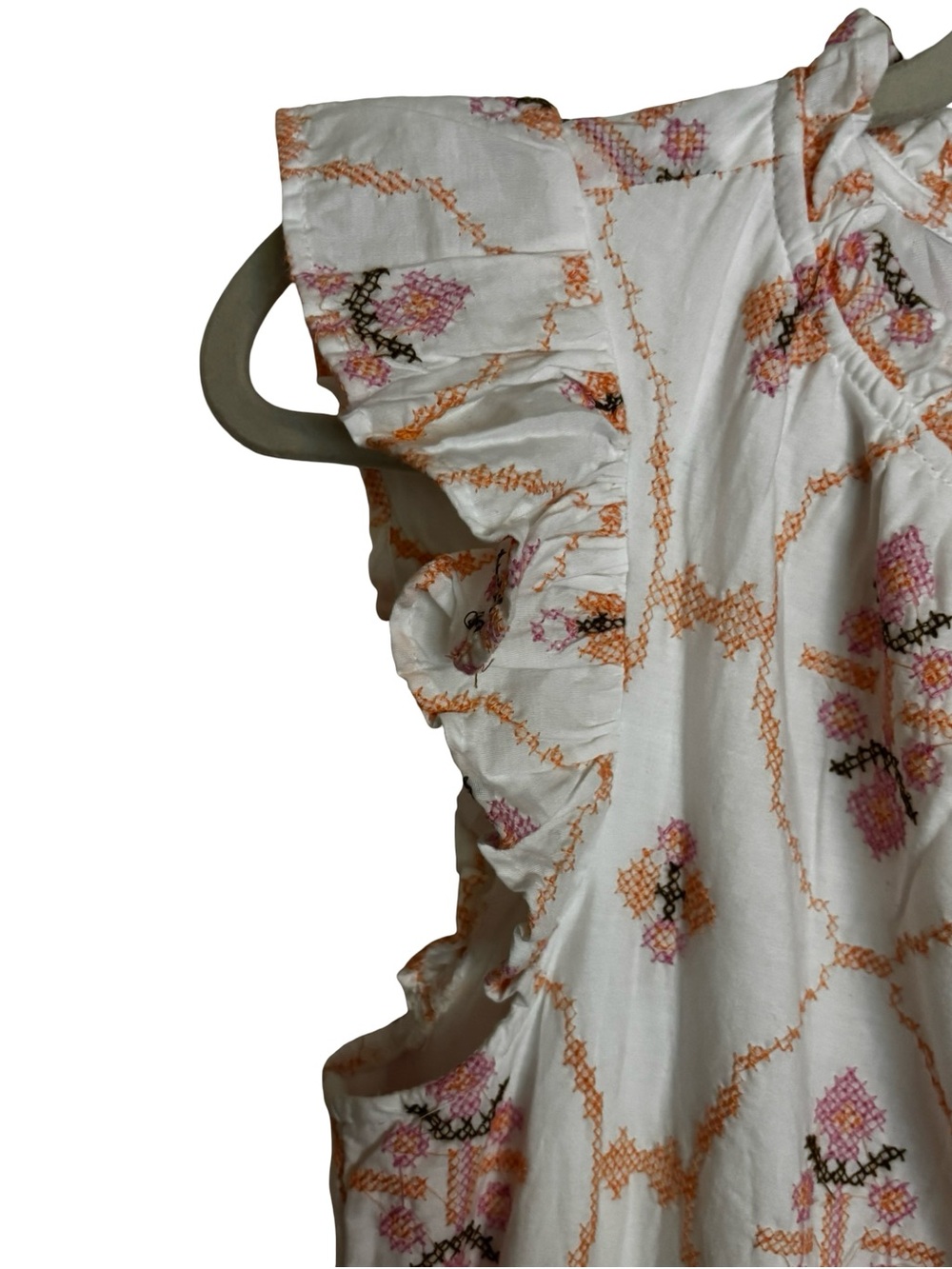 Embroidered Summer Cotton Mini Dress Size Medium NWOT - Picture 6 of 15